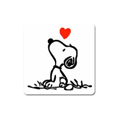 Snoopy Love Square Magnet