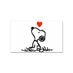 Snoopy Love Sticker Rectangular (10 Pack) by Jancukart