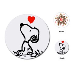 Snoopy Love Playing Cards Single Design (round)