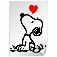 Snoopy Love Canvas 12  X 18 