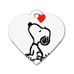 Snoopy Love Dog Tag Heart (one Side) by Jancukart