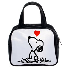 Snoopy Love Classic Handbag (two Sides) by Jancukart