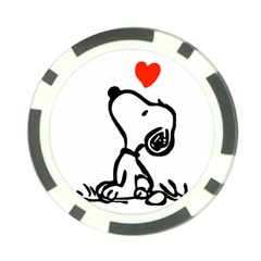 Snoopy Love Poker Chip Card Guard (10 Pack)