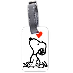 Snoopy Love Luggage Tag (one Side) by Jancukart