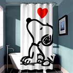 Snoopy Love Shower Curtain 36  x 72  (Stall)  Curtain(36 X72 ) - 33.26 x66.24  Curtain(36 X72 )