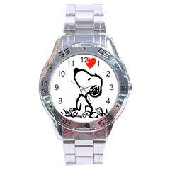 Snoopy Love Stainless Steel Analogue Watch by Jancukart