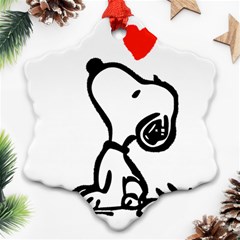 Snoopy Love Snowflake Ornament (two Sides)