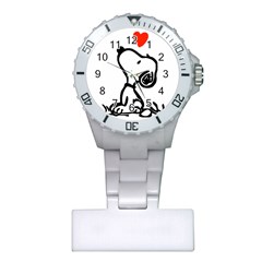 Snoopy Love Plastic Nurses Watch by Jancukart