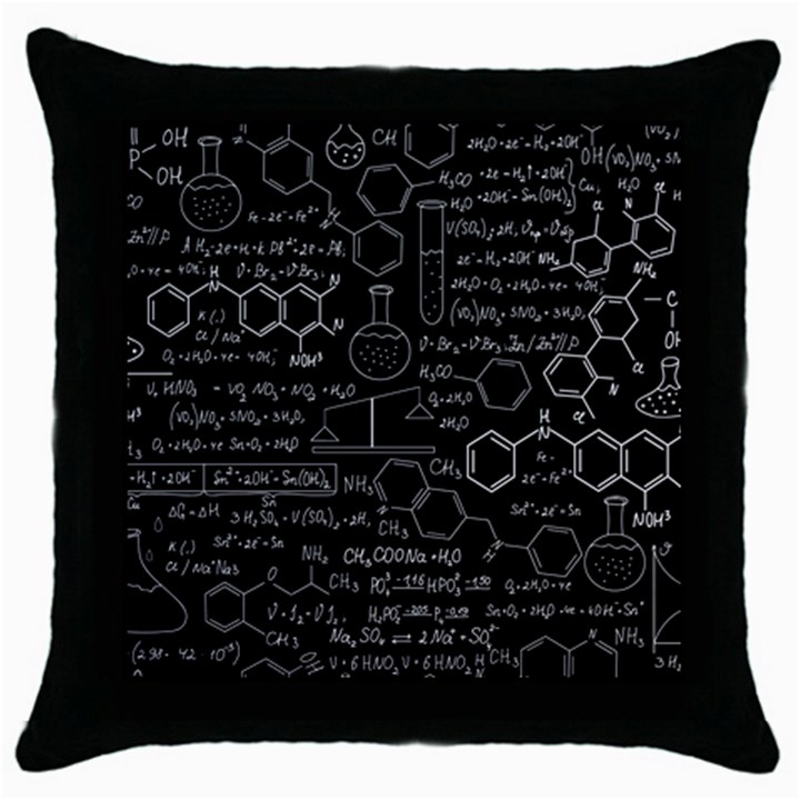 Medical Biology Detail Medicine Psychedelic Science Abstract Abstraction Chemistry Genetics Throw Pillow Case (Black)