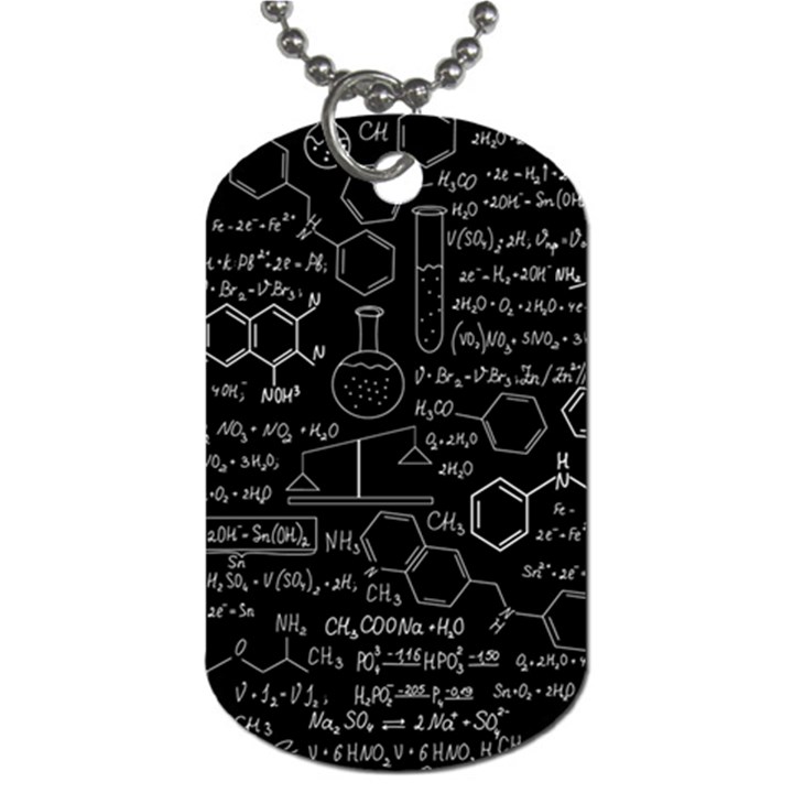 Medical Biology Detail Medicine Psychedelic Science Abstract Abstraction Chemistry Genetics Dog Tag (One Side)