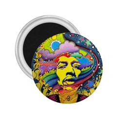 Psychedelic Rock Jimi Hendrix 2 25  Magnets by Jancukart