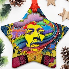 Psychedelic Rock Jimi Hendrix Ornament (Star)