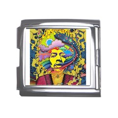 Psychedelic Rock Jimi Hendrix Mega Link Italian Charm (18mm)