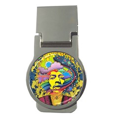 Psychedelic Rock Jimi Hendrix Money Clips (round) 