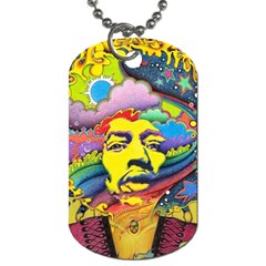 Psychedelic Rock Jimi Hendrix Dog Tag (one Side)