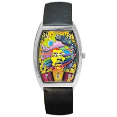 Psychedelic Rock Jimi Hendrix Barrel Style Metal Watch