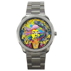 Psychedelic Rock Jimi Hendrix Sport Metal Watch