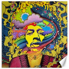 Psychedelic Rock Jimi Hendrix Canvas 20  X 20  by Jancukart