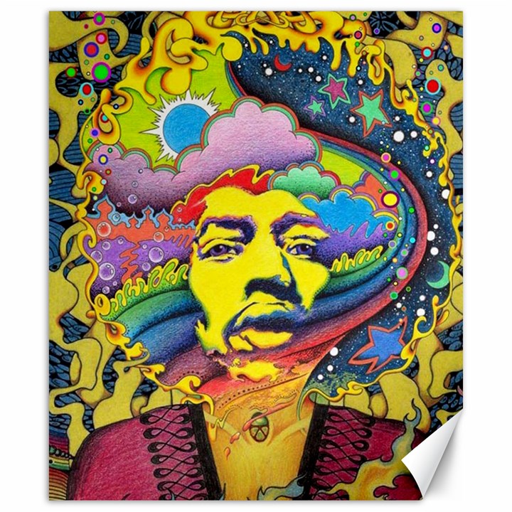 Psychedelic Rock Jimi Hendrix Canvas 20  x 24 