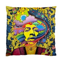 Psychedelic Rock Jimi Hendrix Standard Cushion Case (one Side)