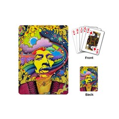 Psychedelic Rock Jimi Hendrix Playing Cards Single Design (Mini)