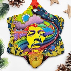 Psychedelic Rock Jimi Hendrix Ornament (snowflake)