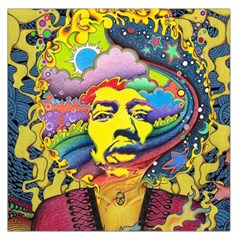 Psychedelic Rock Jimi Hendrix Square Satin Scarf (36  X 36 ) by Jancukart