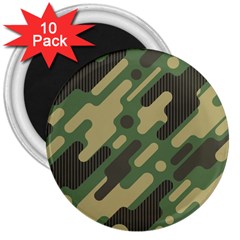 Camouflage Pattern Background 3  Magnets (10 Pack)  by Wegoenart