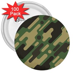 Camouflage Pattern Background 3  Buttons (100 Pack)  by Wegoenart