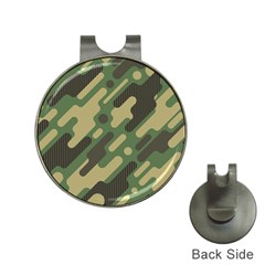 Camouflage Pattern Background Hat Clips With Golf Markers by Wegoenart