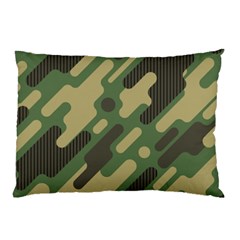 Camouflage Pattern Background Pillow Case by Wegoenart