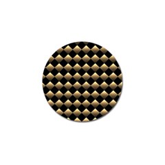 Golden Chess Board Background Golf Ball Marker (4 Pack) by Wegoenart