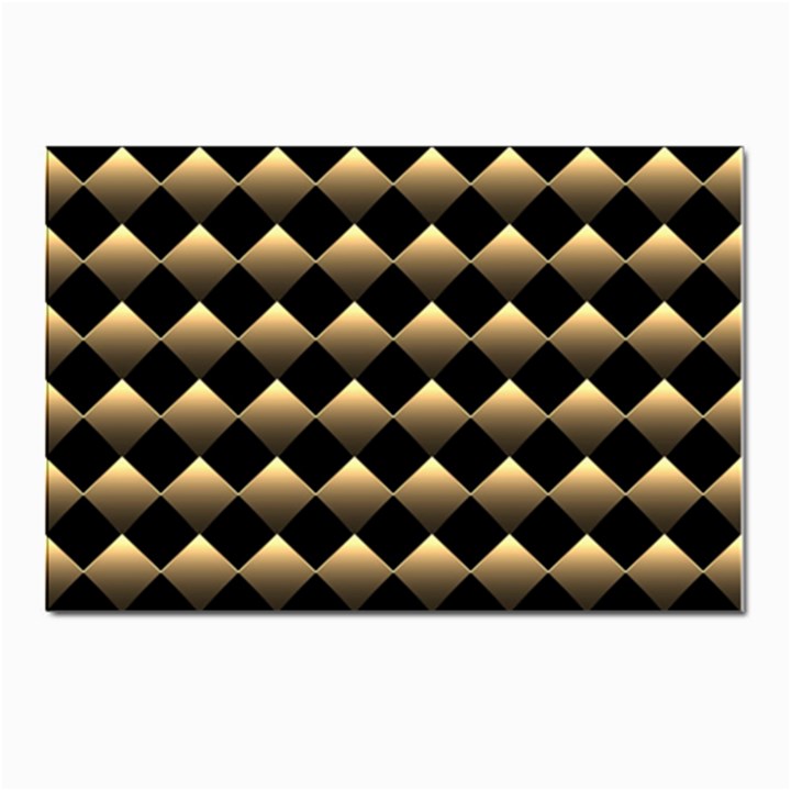 Golden Chess Board Background Postcard 4 x 6  (Pkg of 10)