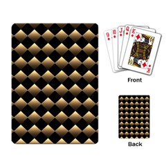 Golden Chess Board Background Playing Cards Single Design (rectangle)