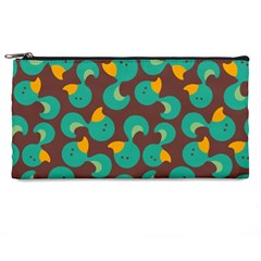 Vector-illustration-seamless-pattern-with-cartoon-duck Pencil Case by Wegoenart