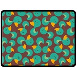 Vector-illustration-seamless-pattern-with-cartoon-duck Double Sided Fleece Blanket (Large)  80 x60  Blanket Front