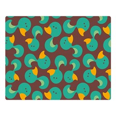 Vector-illustration-seamless-pattern-with-cartoon-duck Double Sided Flano Blanket (large)  by Wegoenart