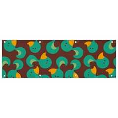 Vector-illustration-seamless-pattern-with-cartoon-duck Banner And Sign 9  X 3  by Wegoenart