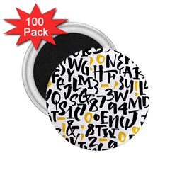 Letters Pattern 2 25  Magnets (100 Pack)  by Wegoenart