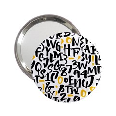 Letters Pattern 2 25  Handbag Mirrors by Wegoenart