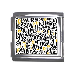 Letters Pattern Mega Link Italian Charm (18mm)