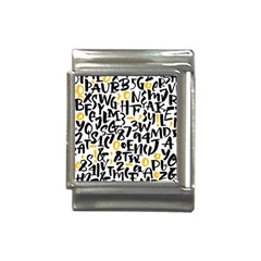 Letters Pattern Italian Charm (13mm)