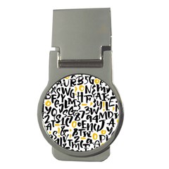 Letters Pattern Money Clips (round)  by Wegoenart