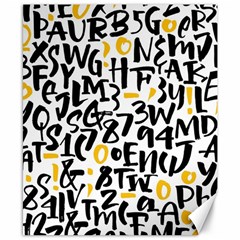 Letters Pattern Canvas 8  X 10  by Wegoenart