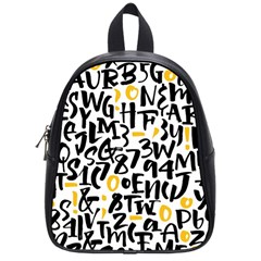 Letters Pattern School Bag (small) by Wegoenart