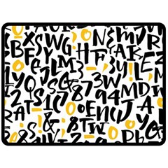 Letters Pattern Fleece Blanket (large)  by Wegoenart