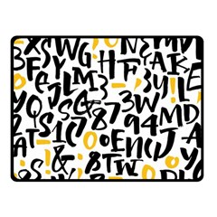 Letters Pattern Fleece Blanket (small) by Wegoenart