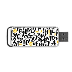 Letters Pattern Portable Usb Flash (one Side) by Wegoenart