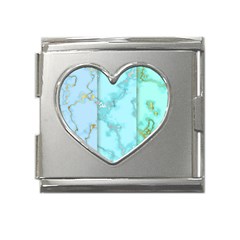 Background-marble-set Mega Link Heart Italian Charm (18mm)