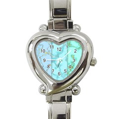 Background-marble-set Heart Italian Charm Watch